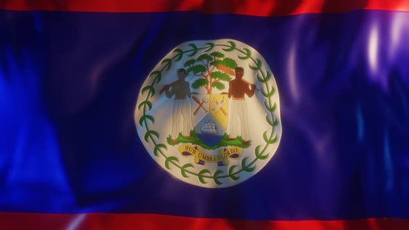 Belize Flag with Edge Bump