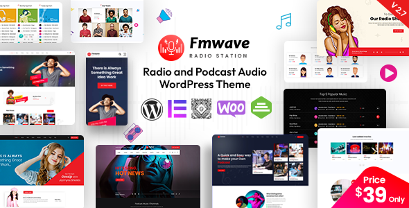 Fmwave - Radio Station WordPress Theme + RTL