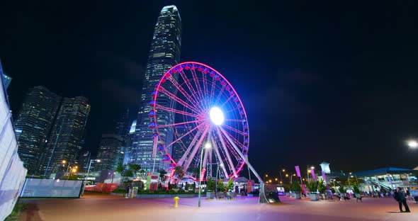 Timelapse of Hong Kong city at night