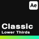 Classic Lower Thirds For After Effects - VideoHive Item for Sale