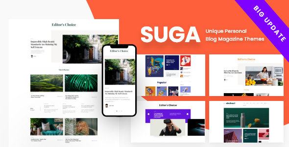 Suga – Magazine and Newspaper WordPress Theme