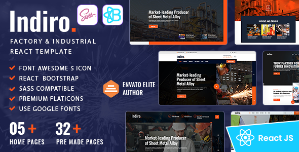 Indiro | Factory and Industry React Template