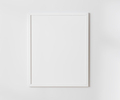 White blank frame on white wall mockup, 4:5 ratio - 40x50 cm, 16 x 20 inches, poster frame mockup - PhotoDune Item for Sale