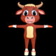 3D Cartoon Model Bull - 3DOcean Item for Sale
