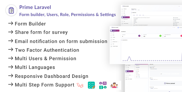 Prime Laravel - Form builder, Users, Role, Permissions & Settings