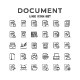Set Line Icons of Document - GraphicRiver Item for Sale