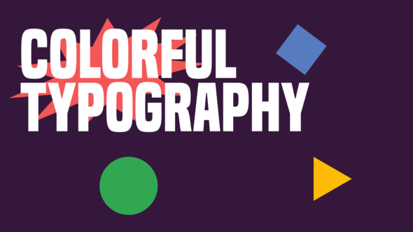 Colorful Typography alt