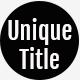 Unique Titles - VideoHive Item for Sale