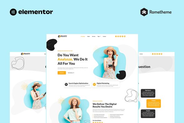 Felicity: Boost Your Website’s Success with the Complete Elementor Pro Full Site Template Kit for SEO & Digital Marketing