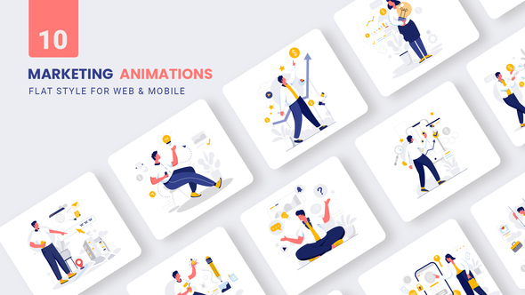 Business Maketing Animations - Flat Concept