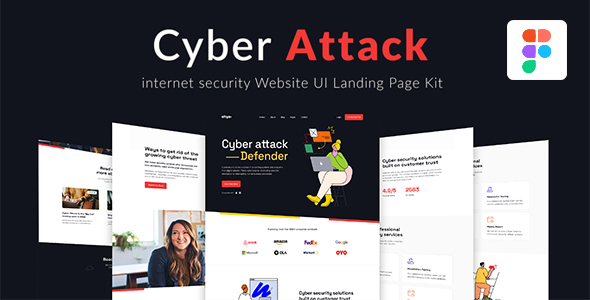 Defender Security  - Landing Page UI Kit Figma Version Template