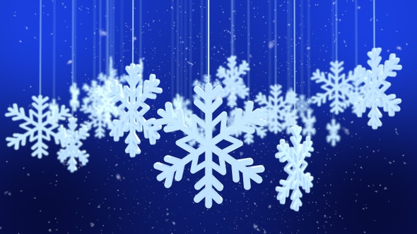 Winter Snowflake With Blue Background