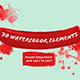 70 Watercolor Animated Elements - MOGRT - VideoHive Item for Sale