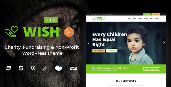 Wish - Charity WordPress Theme 下载