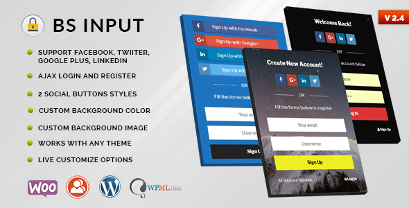 BS Input - Social Login and Register Popup With Shortcode & Site Locker