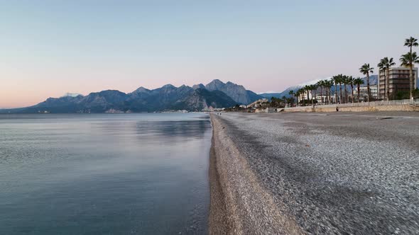 Beach Aerial View Turkey Antalya 4 K