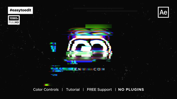Glitch Logo Animation alt