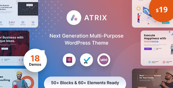 Atrix - creative multipurpose wordpress theme