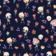 Seamless Pattern with Skeletons and Flowers - GraphicRiver Item for Sale