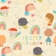 Seamless Pattern with Happy Children Painting - GraphicRiver Item for Sale