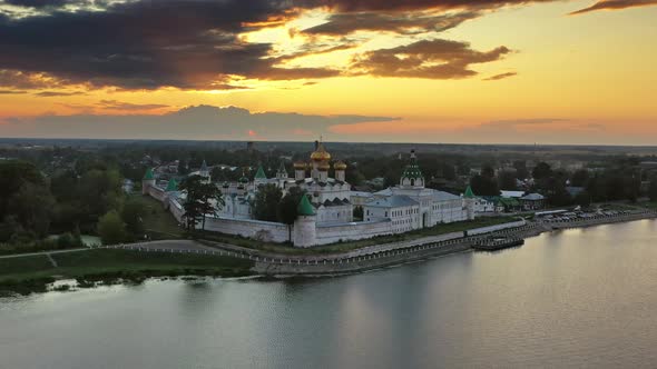 Ipatievsky Monastery in Kostroma at Sunset Russia