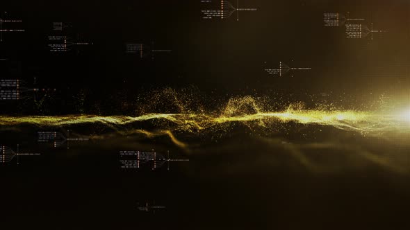 Futuristic Flowing Particles Wave 03