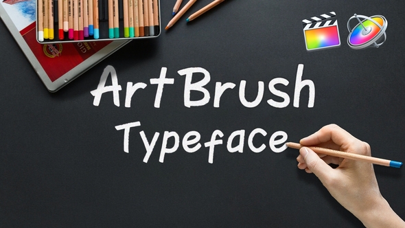 ArtBrush - Animated Typeface for Final Cut Pro X & Apple Motion alt