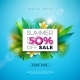 Summer Sale Design with Flower and Exotic Palm - GraphicRiver Item for Sale