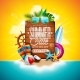Summer Sale Design with Flower Beach Holiday - GraphicRiver Item for Sale