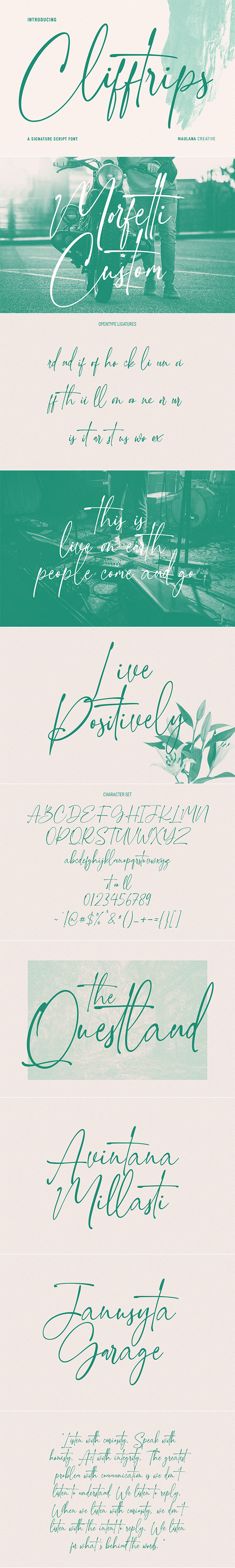 Clifftrips Signature Script Font