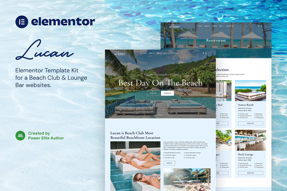 Lucan – Beach Club & Lounge Bar Elementor Template Kit