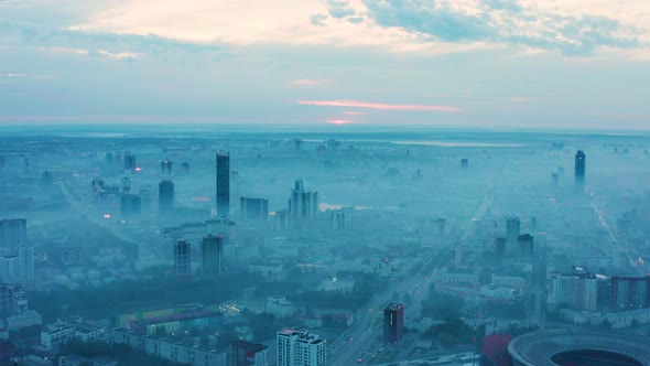 Smog of Smoke Over the City