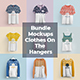 Bundle of Mockups of Different Clothes on Different Hangers - GraphicRiver Item for Sale