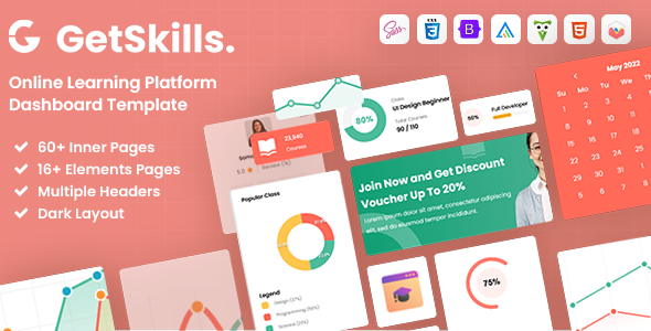 GetSkills | Online Learning Admin Dashboard Template