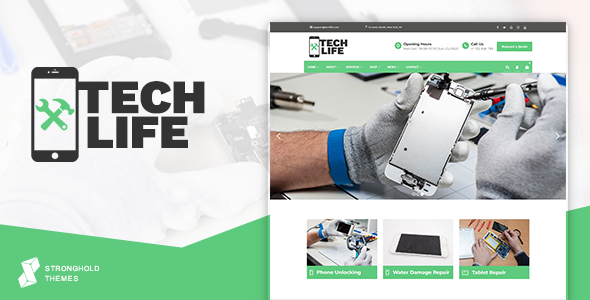 TechLife - Mobile, Tech & Electronics Repair Shop WordPress Theme