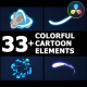 Colorful Cartoon Elements | DaVinci Resolve - VideoHive Item for Sale