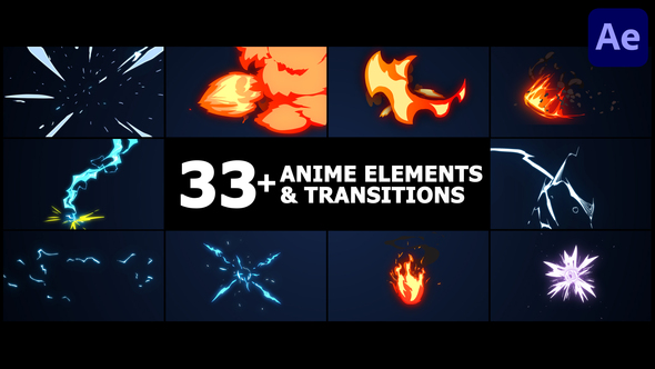 Anime Elements And Transitions | After Effects alt
