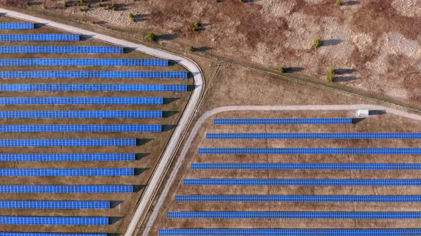 Aerial View of the Photovoltaic Power Station