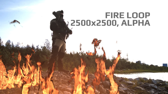 RwVfx Fire 6 - 2500x2500, Loop, Alpha, 30fps