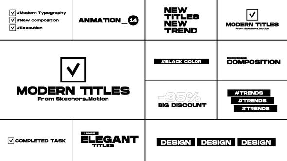 Modern Titles | After Effects