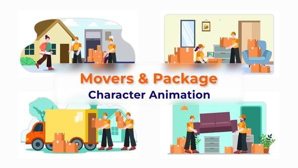 Packers And Movers Explainer Animation Scene