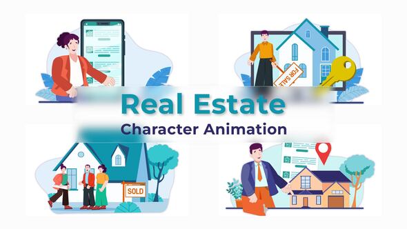 Real Estate Broker Explainer Animation Scene