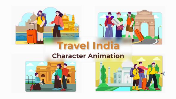 Travel India Animation Scene