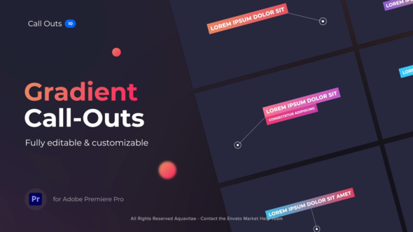 Gradient Call Outs l MOGRT for Premiere Pro