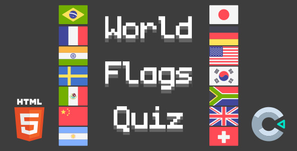 World Flags Quiz - HTML5 Game (Construct 3)