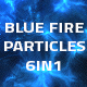 Blue Fire Particles Loop Background Pack 6in1 - VideoHive Item for Sale