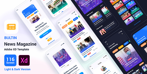 Bultin - News Magazine Adobe XD Template