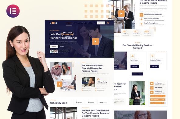 Duid – Personal Financial Consultant Service Elementor Template Kit – 0 Sold!