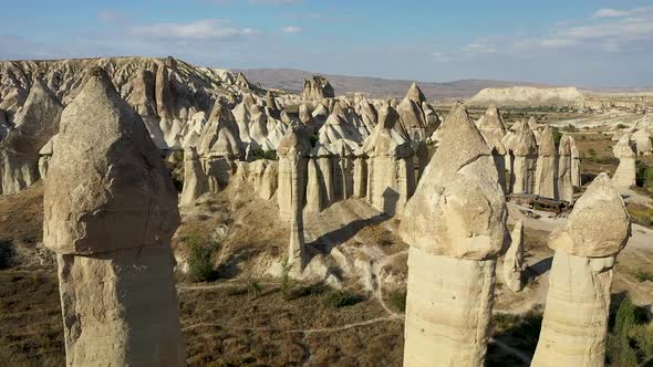 Landscapes of Cappadocia Shot on a Drone Turkey