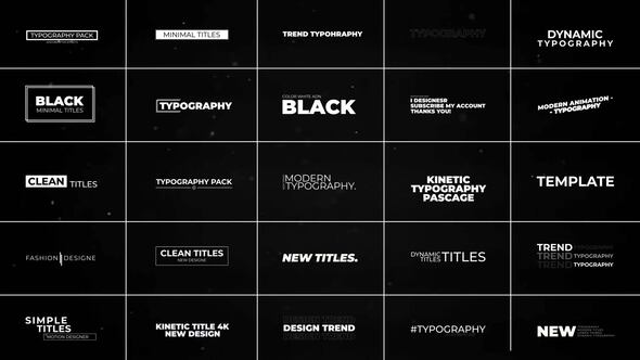 26 Minimal Titles | After Effects